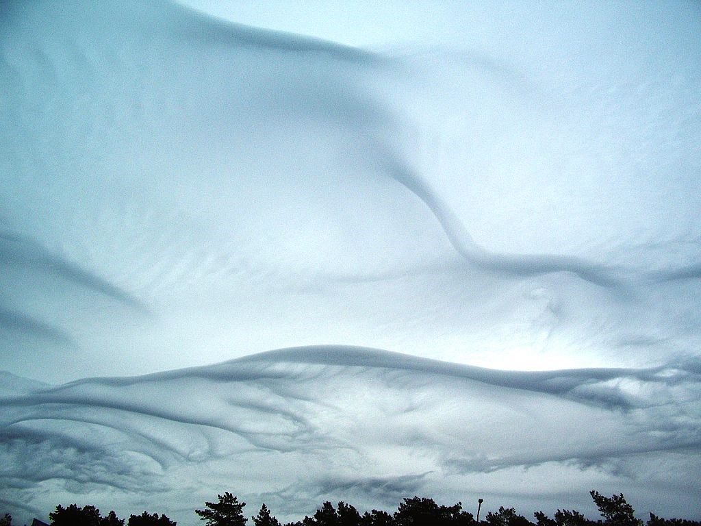 Nuages présentant la caractéristique Asperitas dans le Ciel